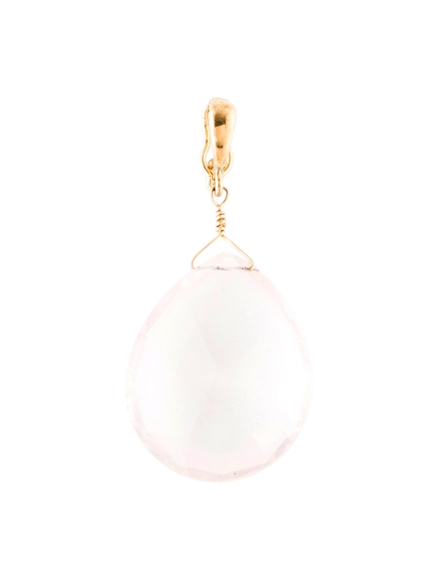 Pendant 14K Rose Quartz Pendant